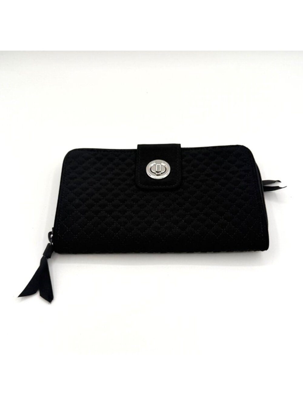 Vera Bradley RFID Black Classic Turnlock Wallet Credit Card Slots